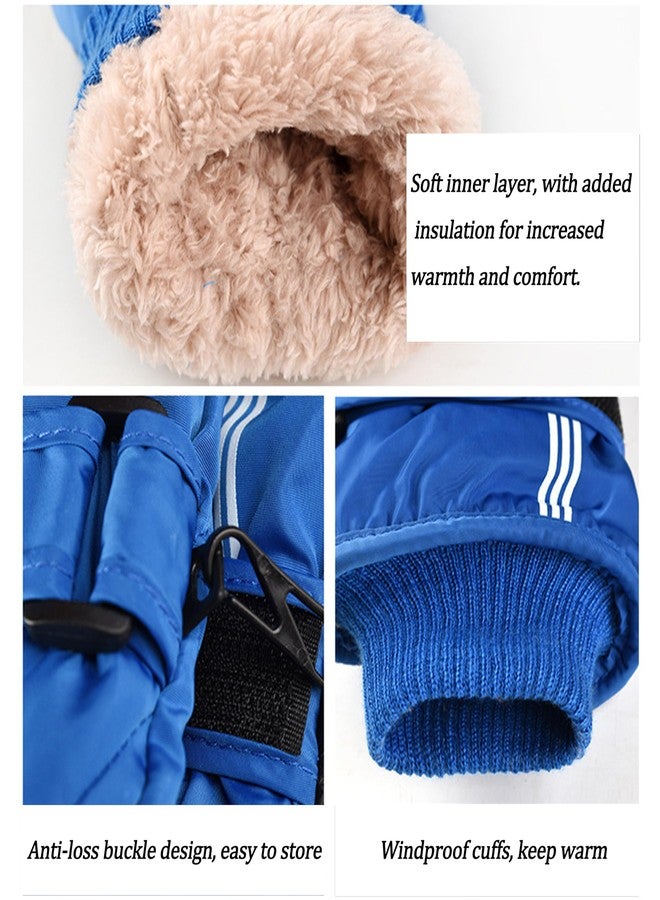 Mawjom Winter-Skiing-Snowboarding-Gloves Warm Outdoor Sports Mittens for Girls Boys 5-10 Years - Image 3